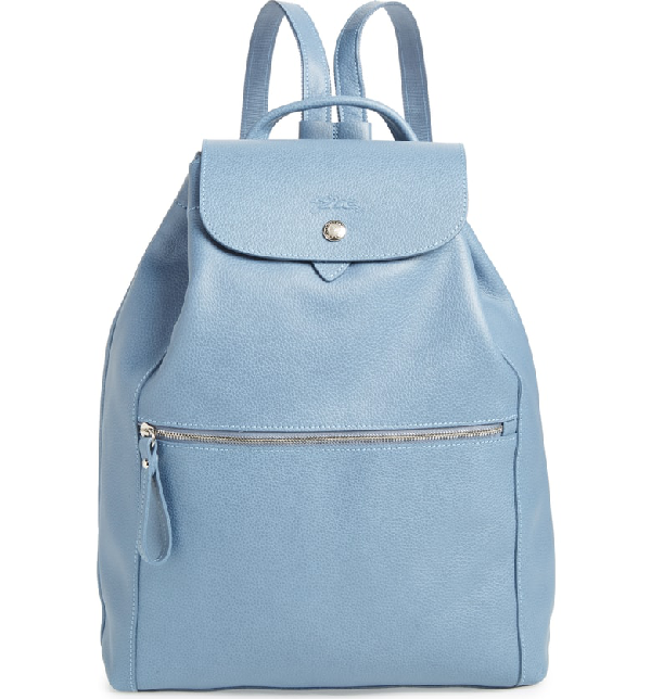 Longchamp Leather Backpack - Blue In Nordic | ModeSens