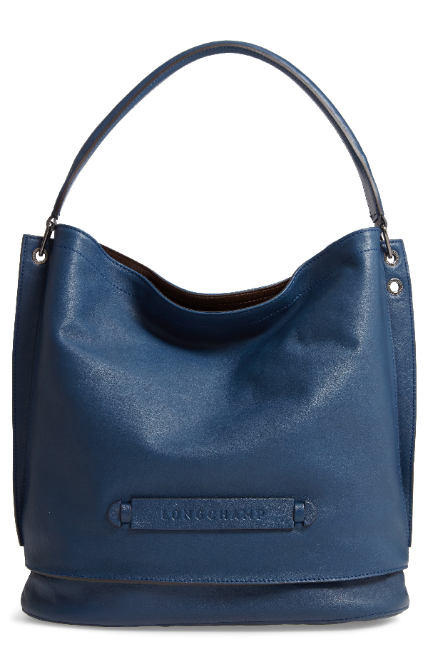 Longchamp '3d' Leather Hobo - Blue In Pilot Blue | ModeSens