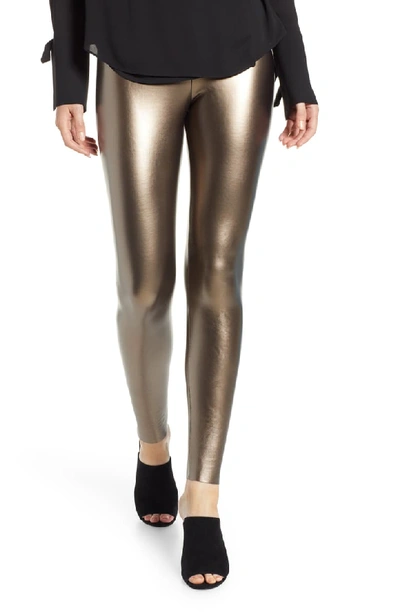 Commando Perfect Control Faux Leather Leggings In Bronze