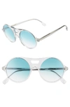 Monse X Morgenthal Frederics Robin 52mm Round Sunglasses In Smoke Crystal
