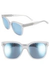 Rebecca Minkoff Cyndi 54mm Studded Sunglasses In Matte Grey