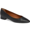 Aquatalia Penina Flat In Black Leather