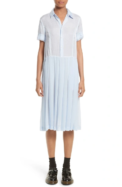 Tricot Comme Des Garcons Shirtdress In Sax