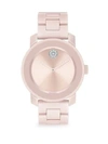 Movado Bold Pink Ceramic Swiss Quartz Bracelet Watch