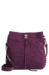 Rebecca Minkoff Darren Deerskin Leather Shoulder Bag - Purple In Blackberry