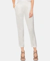 Vince Camuto Slim Leg Front Pleated Pants In Pearl Ivory