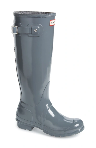 Hunter Women's Original Tall Gloss Rain Boots In Feather