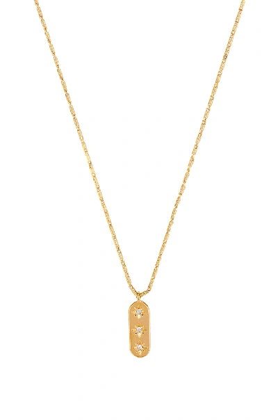 Five And Two Anika Necklace In Metallic Gold.