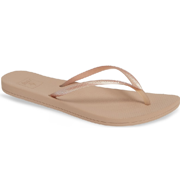 reef metallic flip flop