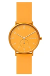 Skagen Aaren Kul?r Rubber Strap Watch, 41mm In Yellow