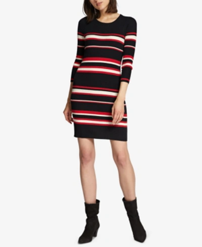 Sanctuary Trailblaze Body-con Cotton Blend Sweater Dress In Red Stripe