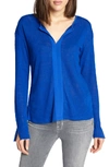 Sanctuary Sienna Mixed Media Top In Electric Blue