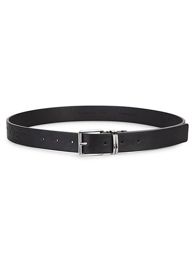 Calvin Klein Reversible Leather Belt In Black