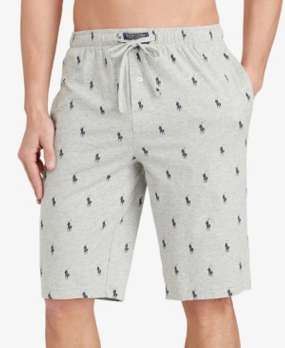 Polo Ralph Lauren Men's Big & Tall Cotton Pajama Shorts In Andover Heather