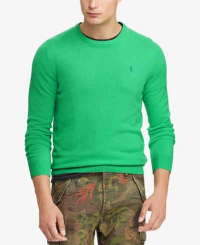 Polo Ralph Lauren Men's Cashmere Crew Neck Sweater In Course Green