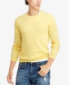 Polo Ralph Lauren Men's Cashmere Crew Neck Sweater In Fall Yellow