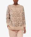 French Connection Patterned Sequin Crew-neck Sweater In Champange/silver
