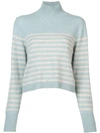 Le Kasha Striped Cashmere Sweater In Blue