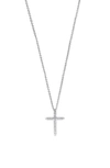 Roberto Coin Diamond Cross Necklace Set In 18k White Gold, 18