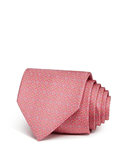 Ferragamo Gancini Dots Silk Classic Tie In Pink