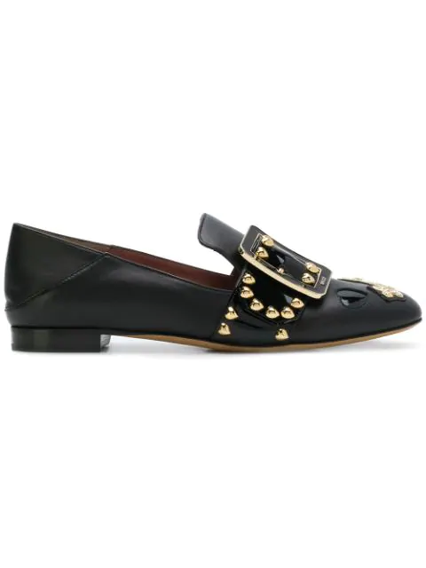 bally leather slippers