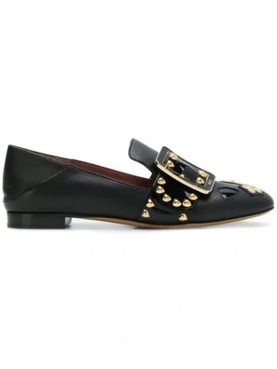 Bally Women's Janelle Embellished Leather Smoking Slippers In Black
