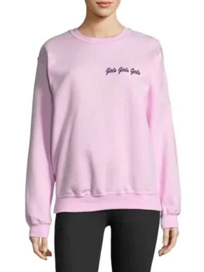 Double Trouble Girls Girls Girls Sweatshirt In Pink