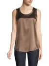 Lafayette 148 Reversible Perla Tank In Nougat