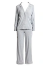 Eberjey Gisele Long Pajama Set In Light Heather