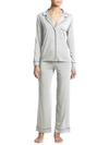 Eberjey Gisele Long Pajama Set In Melange Grey