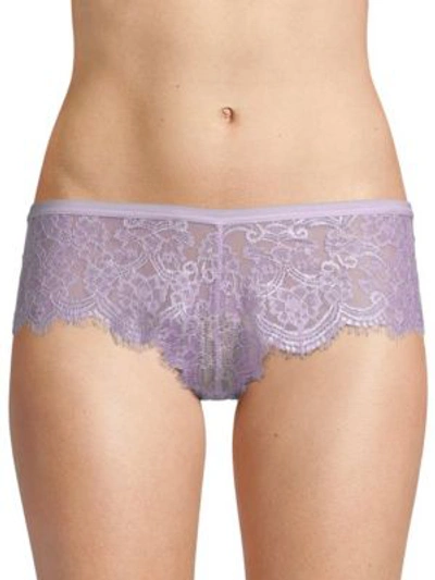 Les Coquines Cleo Lace Boyshorts In Lavender