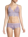 Les Coquines Sydney Long Line Triangle Bra In Lavender