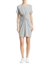 Theory Knot Tee Dress In Heather Grey