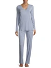 Natori Feather Essential Pajama Set In Blue