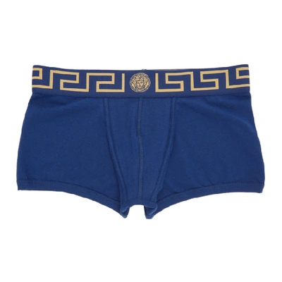 Versace Underwear Blue Medusa Boxer Briefs In A85k Blue