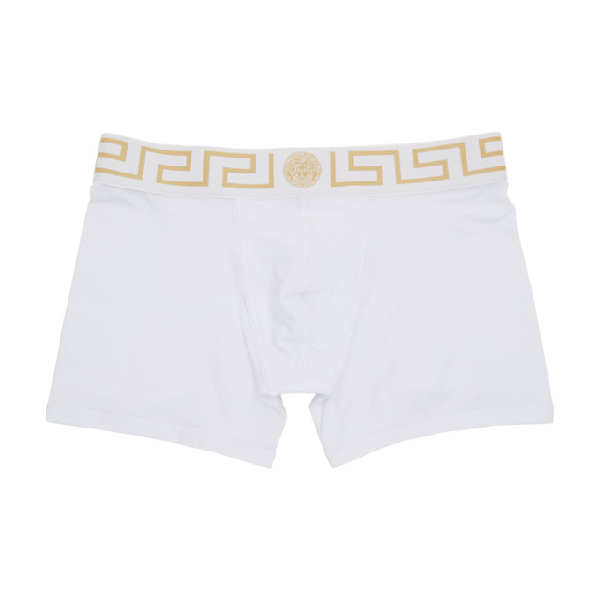 Versace Underwear White Medusa Boxer Briefs In A81h White | ModeSens