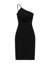 Space Style Concept Knee-length Dress In Black