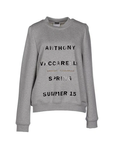 Anthony Vaccarello Sweatshirt In Light Grey