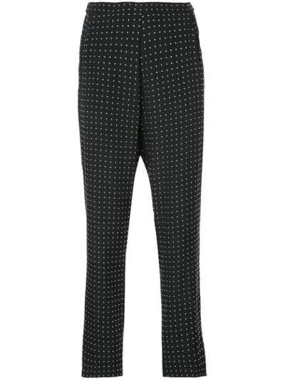 Fleur Du Mal Studded Pj Trousers In Black