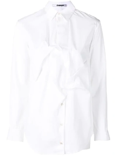 Chalayan Pinch Detail Shirt In White