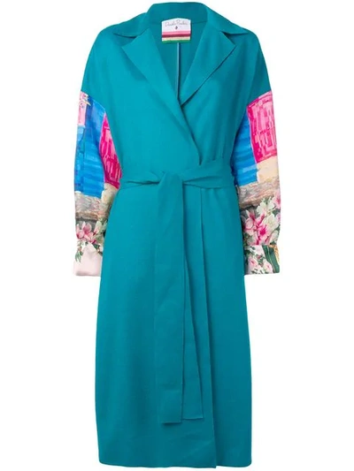 Danielapi Midi Belted Coat - Blue