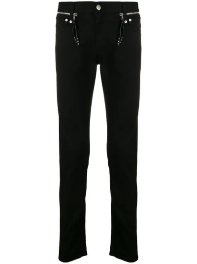 Alexander Mcqueen Zip Detail Sim Fit Jeans In Black
