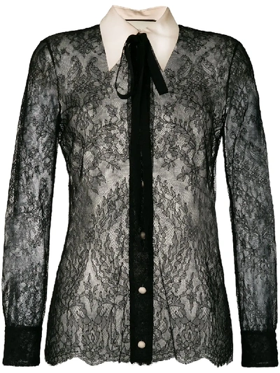 Gucci Lace-made Shirt In Black