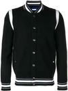 Givenchy Knit Teddy Wool Varsity Jacket In Black
