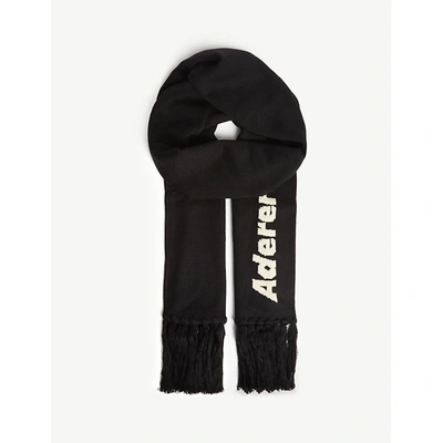 Ader Error Oversized Logo Scarf In Black