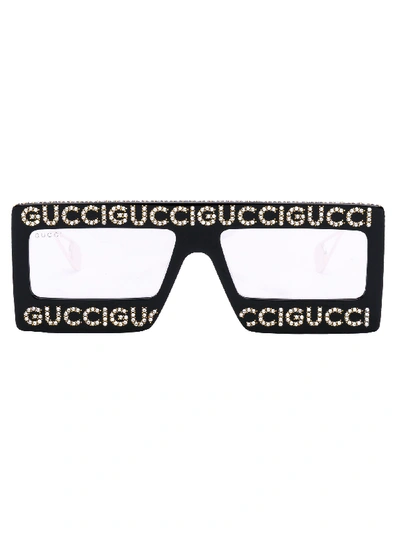 Gucci Eyewear Mask Frame Sunglasses In C001 | ModeSens