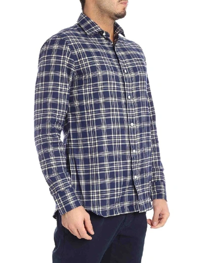 Salvatore Piccolo Shirt Flannel In Blue