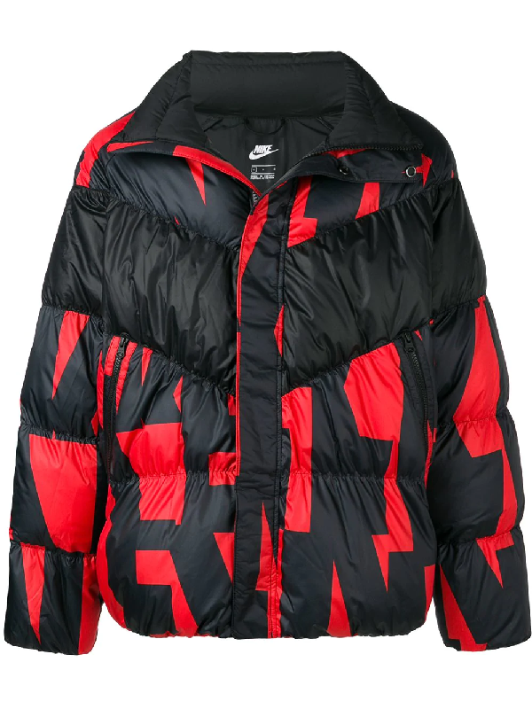 nike black filled jacket