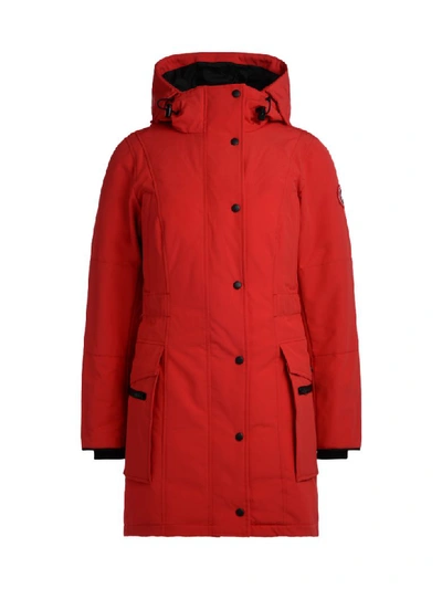 Canada Goose Kinley Red Parka With Hood In Rosso