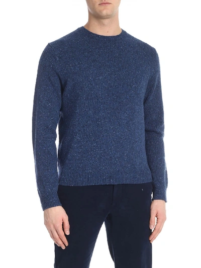 Brooks Brothers Round Neck Wool In Blue